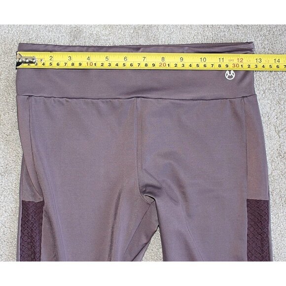 Maaji - "Lane" Fishnet Water Sports Side Stitch Leggings in Fig (Mauve), Med - Picture 9 of 9